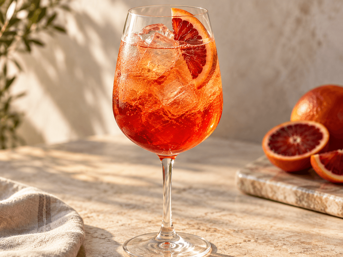 AI illustration of Blood orange spritz