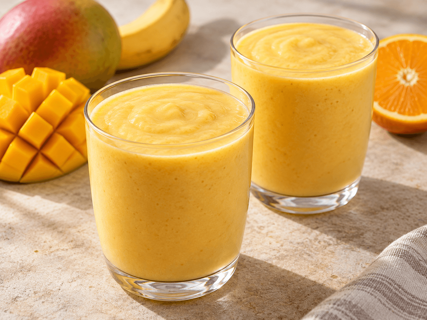 AI illustration of Mango sunshine smoothie